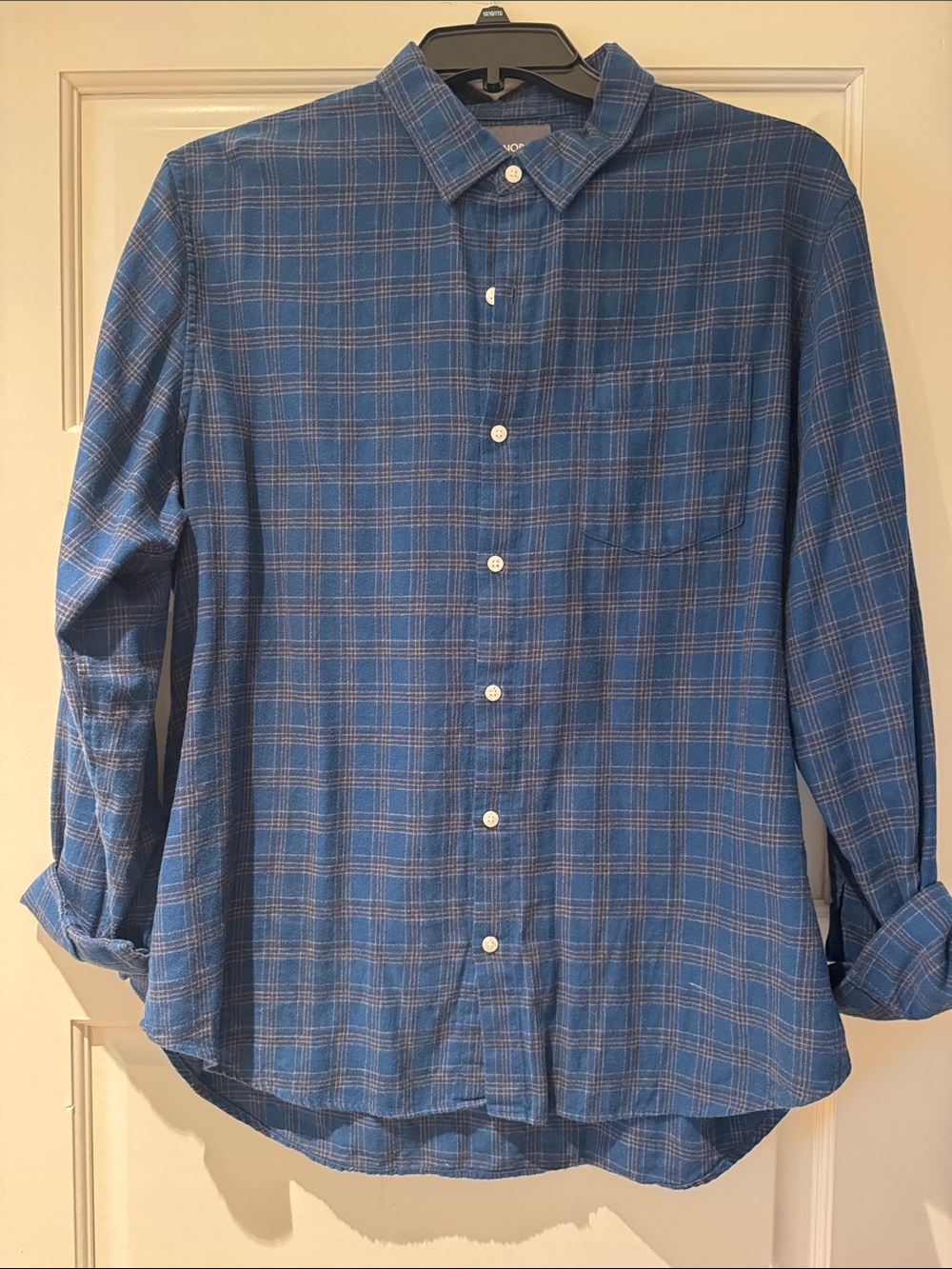 Bonobos Blue Plaid Long-Sleeve Button-Down Shirt XL